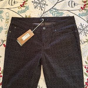 NWT Women’s Prana charcoal patterned cords, size 8